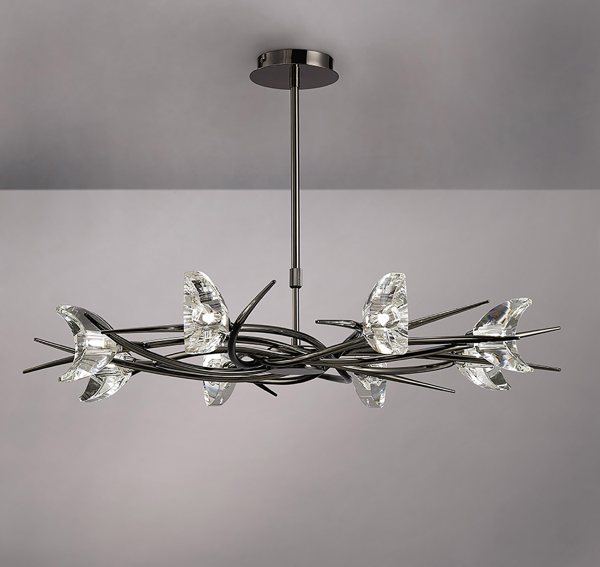 Eclipse Black Chrome Ceiling Lights Mantra Multi Arm Fittings